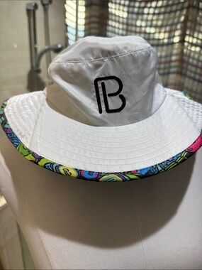 Wide Sun Hat with Colorful Trim